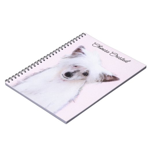 Chinese Crested Powderpuff-schilderijen - Dog Art Notitieboek (Linkerzijde)