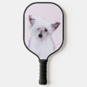 Chinese Crested Powderpuff-schilderijen - Dog Art Pickleball Paddle (Achterkant)