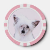 Chinese Crested Powderpuff-schilderijen - Dog Art Poker Chips (Voorkant)
