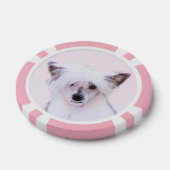 Chinese Crested Powderpuff-schilderijen - Dog Art Poker Chips (Enkel)