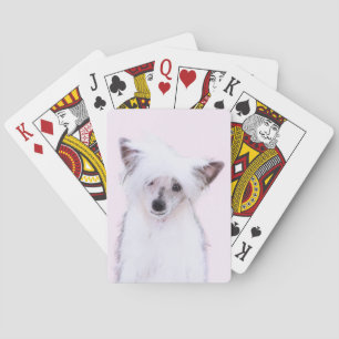 Chinese Crested Powderpuff-schilderijen - Dog Art Pokerkaarten