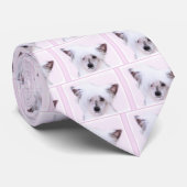 Chinese Crested Powderpuff-schilderijen - Dog Art Stropdas (Opgerold)