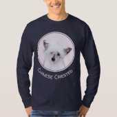 Chinese Crested Powderpuff-schilderijen - Dog Art T-shirt (Voorkant)