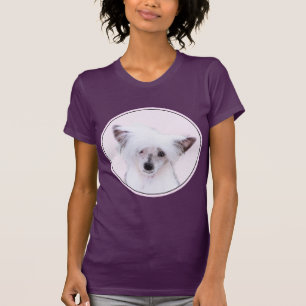 Chinese Crested Powderpuff-schilderijen - Dog Art T-shirt