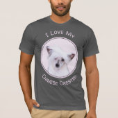 Chinese Crested Powderpuff-schilderijen - Dog Art T-shirt (Voorkant)