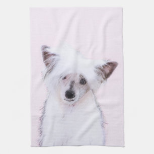 Chinese Crested Powderpuff-schilderijen - Dog Art Theedoek