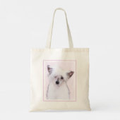 Chinese Crested Powderpuff-schilderijen - Dog Art Tote Bag (Achterkant)