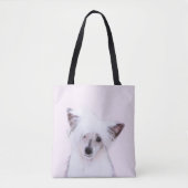 Chinese Crested Powderpuff-schilderijen - Dog Art Tote Bag (Voorkant)