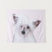 Chinese Crested Powderpuff-schilderijen - Dog Art Wandkleed (Voorkant (horizontaal))