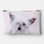 Chinese Crested Powderpuff Witte Schilderhond Kuns Etui (Achterkant)