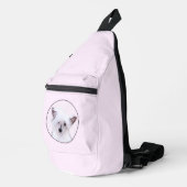 Chinese Crested Powderpuff Witte Schilderhond Kuns Sling Bag (Rechterhoek)
