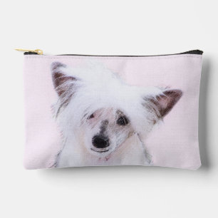 Chinese Crested Powderpuff Witte Schilderij Hond A Etui