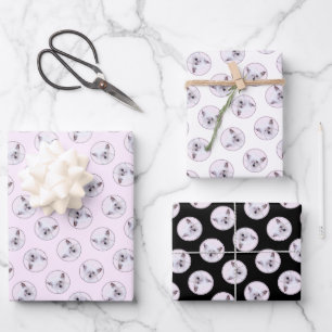 Chinese Crested Powderpuff Witte Schilderij Hond A Inpakpapier Vel