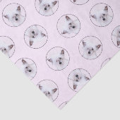 Chinese Crested Powderpuff Witte Schilderij Hond A Tissuepapier (Detail)