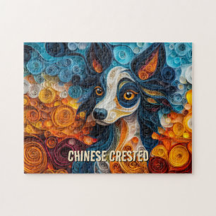 Chinese Crested Quilling Art Dog Portret Legpuzzel