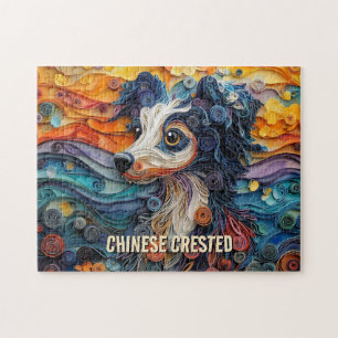 Chinese Crested Quilling Art Dog Portret Legpuzzel