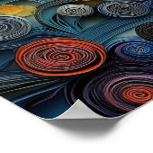 Chinese Crested Quilling Art Dog Portret Poster (Hoek)