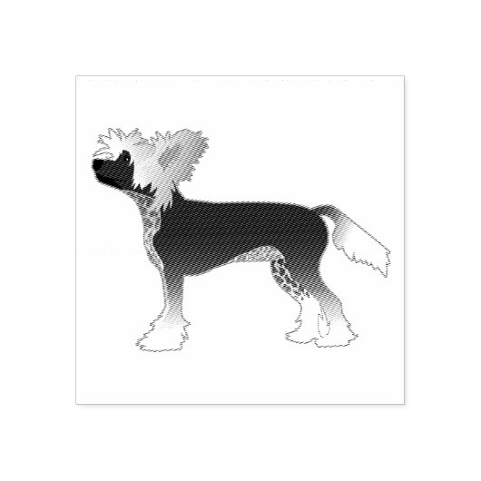Chinese Crested Rubber Stamp Rubberstempel (Afrduk)