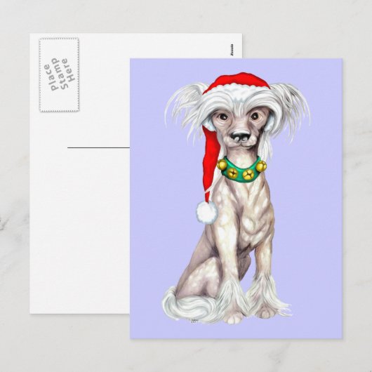 Chinese Crested Santa Feestdagenkaart (Voorkant / Achterkant)