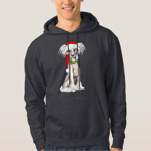 Chinese Crested Santa Hoodie