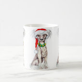 Chinese Crested Santa Koffiemok (Center)