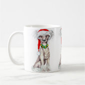Chinese Crested Santa Koffiemok (Links)