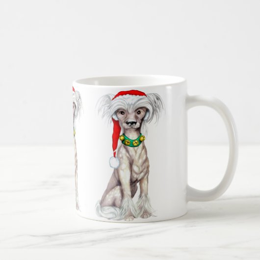 Chinese Crested Santa Koffiemok (Rechts)
