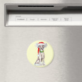 Chinese Crested Santa Magneet (Insitu (Vaatwasser))