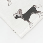 Chinese Crested Speelgoed Dog Basic Breed Illustra Fleece Deken (Hoek)