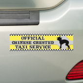 Chinese Crested Taxi Service Bumpersticker (Op auto)