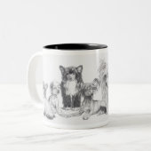 Chinese Crested Tweekleurige Koffiemok (Voorkant links)