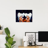 Chinese Crested Wall Print (Thuiskantoor)