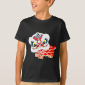 Chinese Cute Traditional Dancing Lion Art Happy Ne T-shirt (Voorkant)