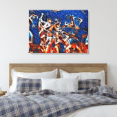 Chinese dansende goden - acht onsterfelijke acryl canvas afdruk (Insitu (Slaapkamer))