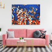 Chinese dansende goden - acht onsterfelijke acryl canvas afdruk (Insitu (Woonkamer))