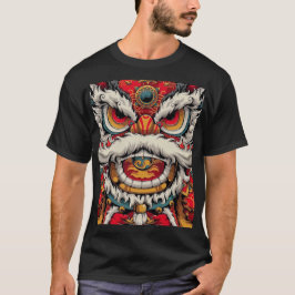 Chinese dansende kleuren illustratie t-shirt