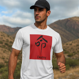 Chinese Destiny Symbool Kalligrafie T-shirt