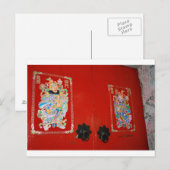 Chinese deurgod briefkaart (Voorkant / Achterkant)