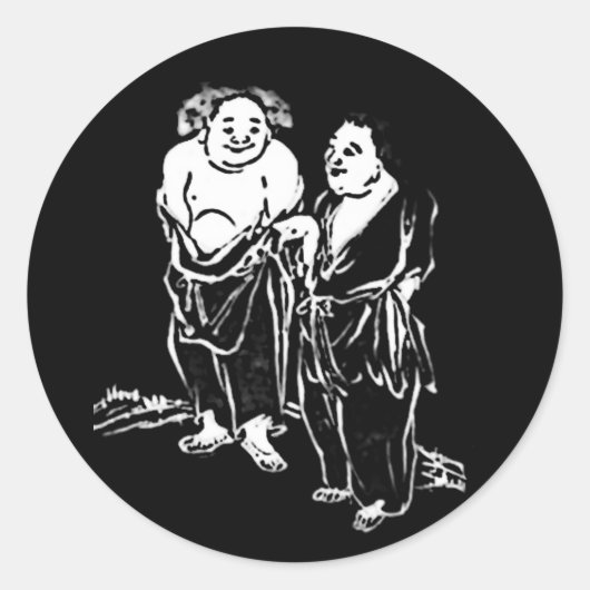 Chinese dichters ronde sticker (Voorkant)