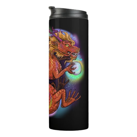 Chinese dierenriem 2024 jaar van de draak thermosbeker (Geroteerd rechts)