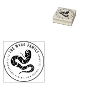 Chinese dierenriem | Achternaam Retouradres Rubberstempel (Gestempeld)