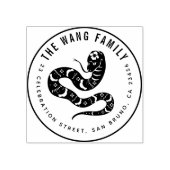 Chinese dierenriem | Achternaam Retouradres Rubberstempel (Afrduk)