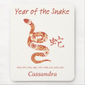 Chinese dierenriem jaar van de slang dier teken muismat (Voorkant)