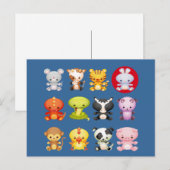 Chinese Dierenriem Jaar van het Konijn Feestdagenkaart (Voorkant / Achterkant)