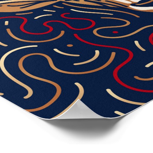 Chinese dierentuin | Digitale Zodiac-afdrukken Poster (Hoek)