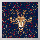 Chinese dierentuin | Digitale Zodiac-afdrukken Poster (Voorkant)