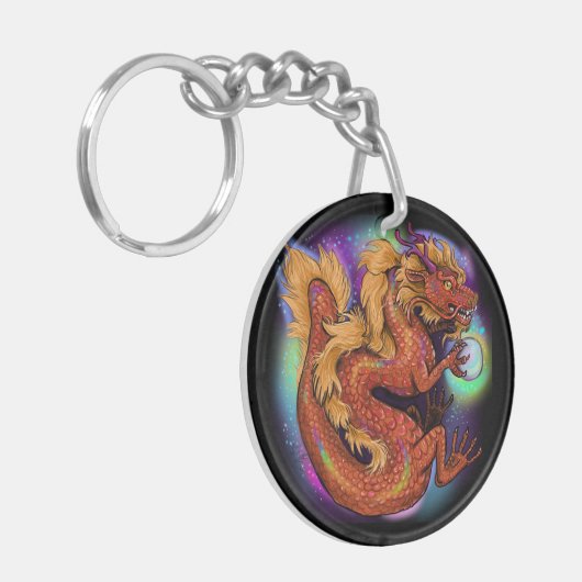 chinese dierentuin jaar van de draak sleutelhanger (Voorkant Links)