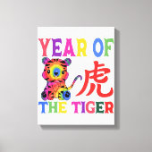 Chinese dierentuin - Jaar van de tijger in de rege Canvas Afdruk (Voorkant)