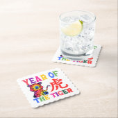 Chinese dierentuin - Jaar van de tijger in de rege Kartonnen Onderzetters (Insitu)