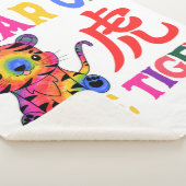 Chinese dierentuin - Jaar van de tijger in de rege Sherpa Deken (3/4)